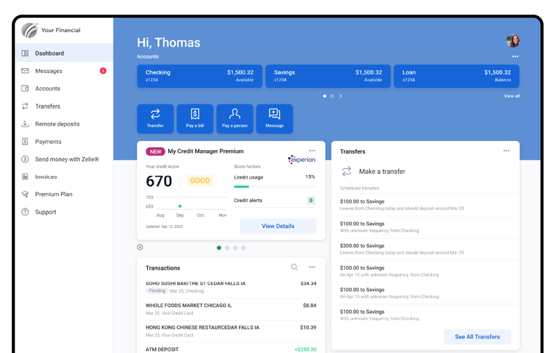 Array's free-to-premium dashboard for the Banno platform