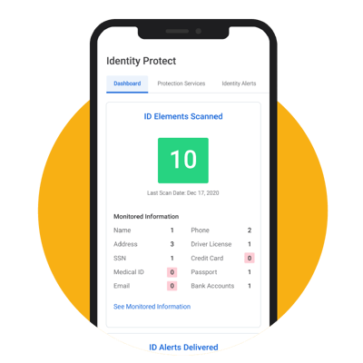 Array's Identity Protect Product Dashboard