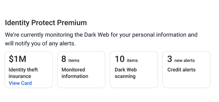 Array's Identity Protection Free to Premium Widget